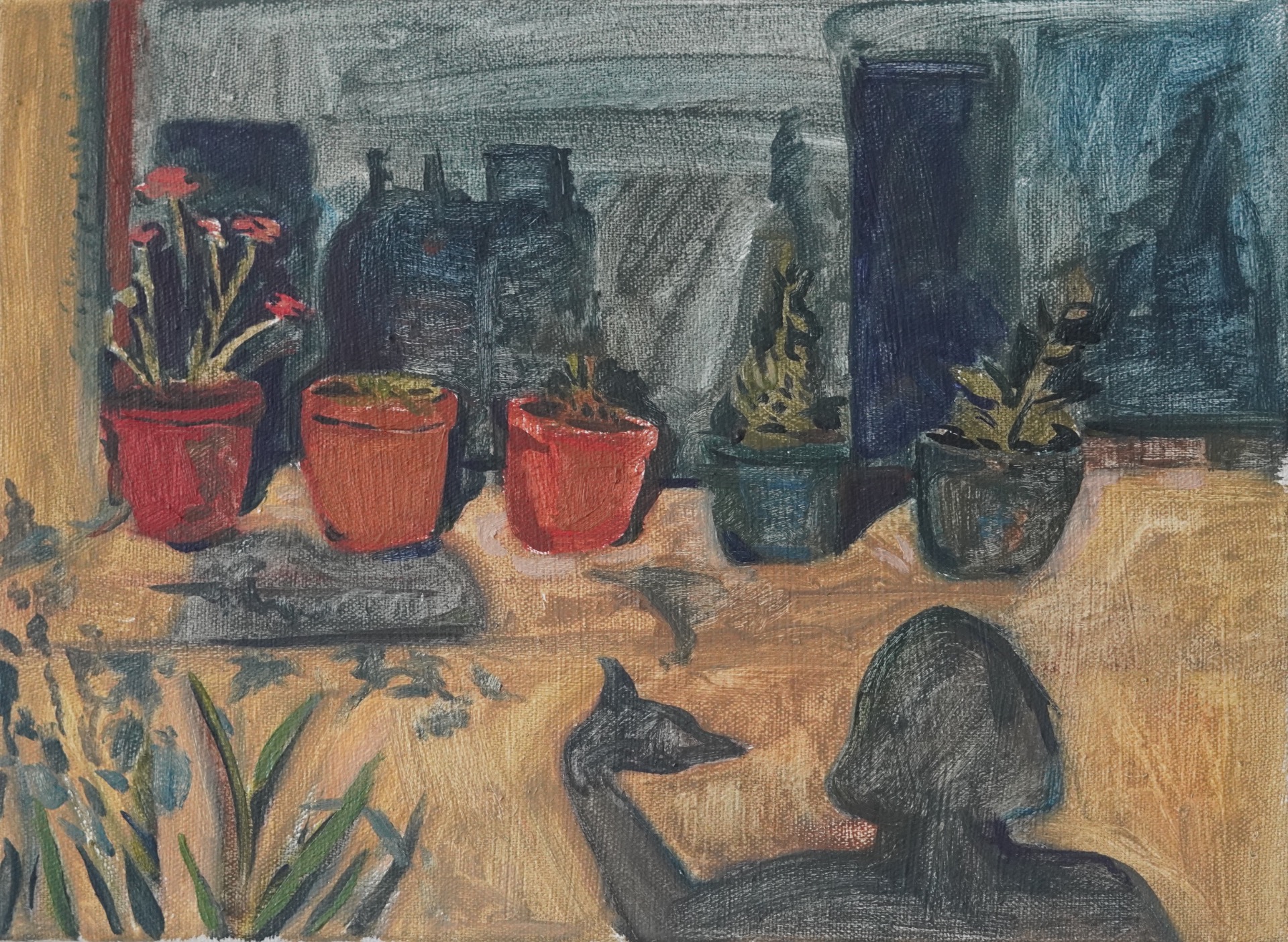 Façade de l’atelier, 2025, huile sur toile, 20 x 30 cm