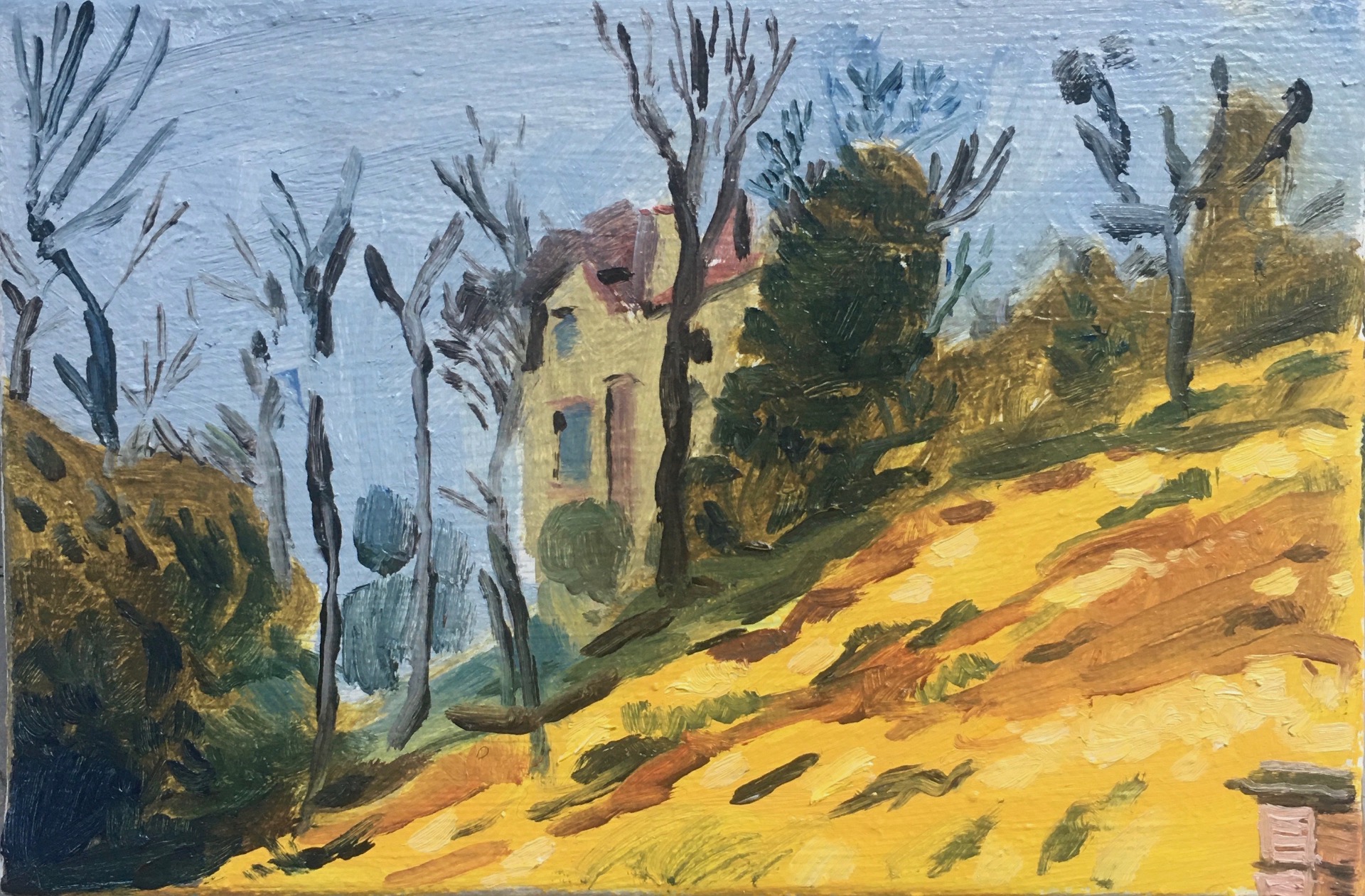 Meudon, 2024, huile sur toile, 12 x 18 cm