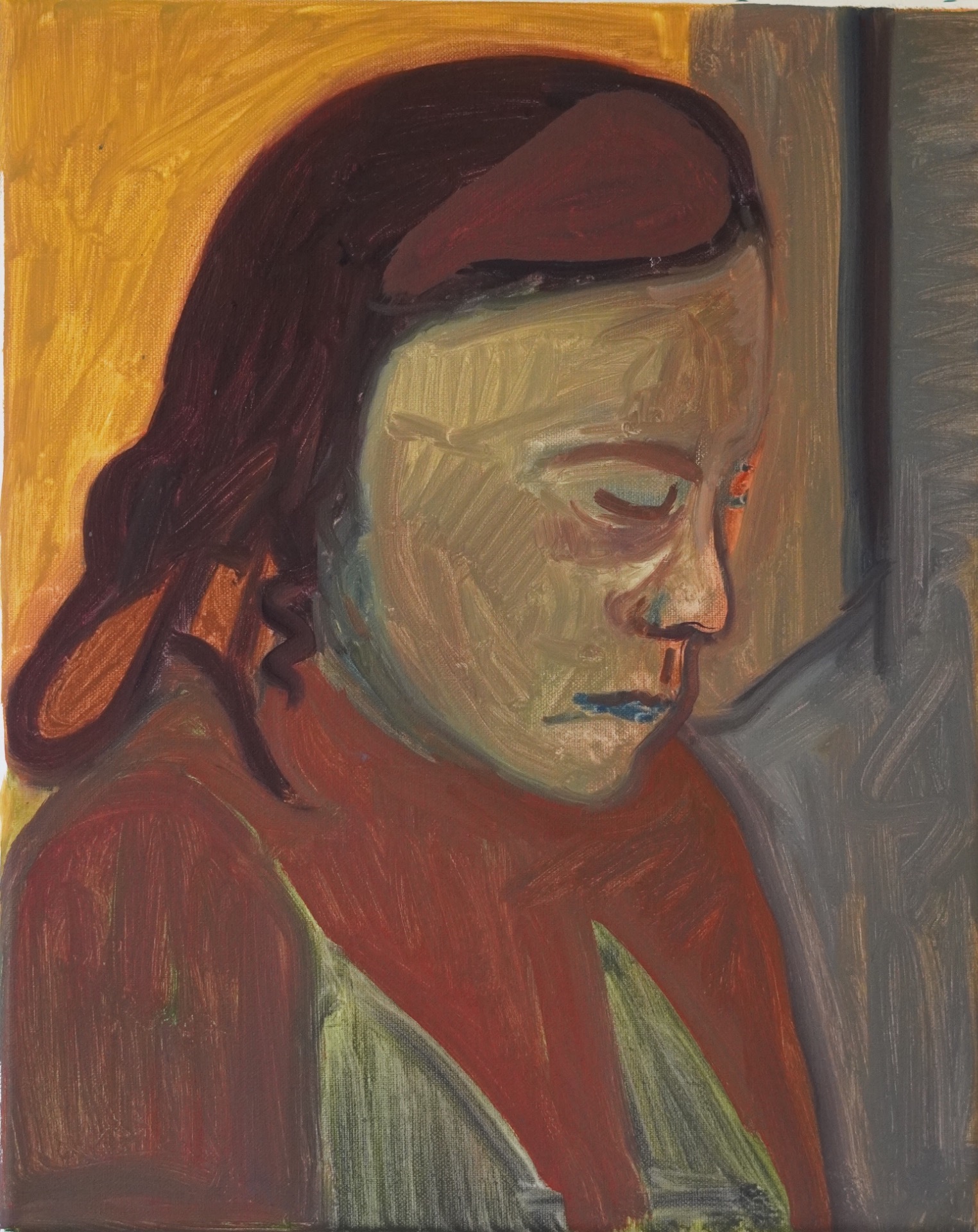 Portrait Dieupentale, 2022, huile sur toile, 37 x 41 cm