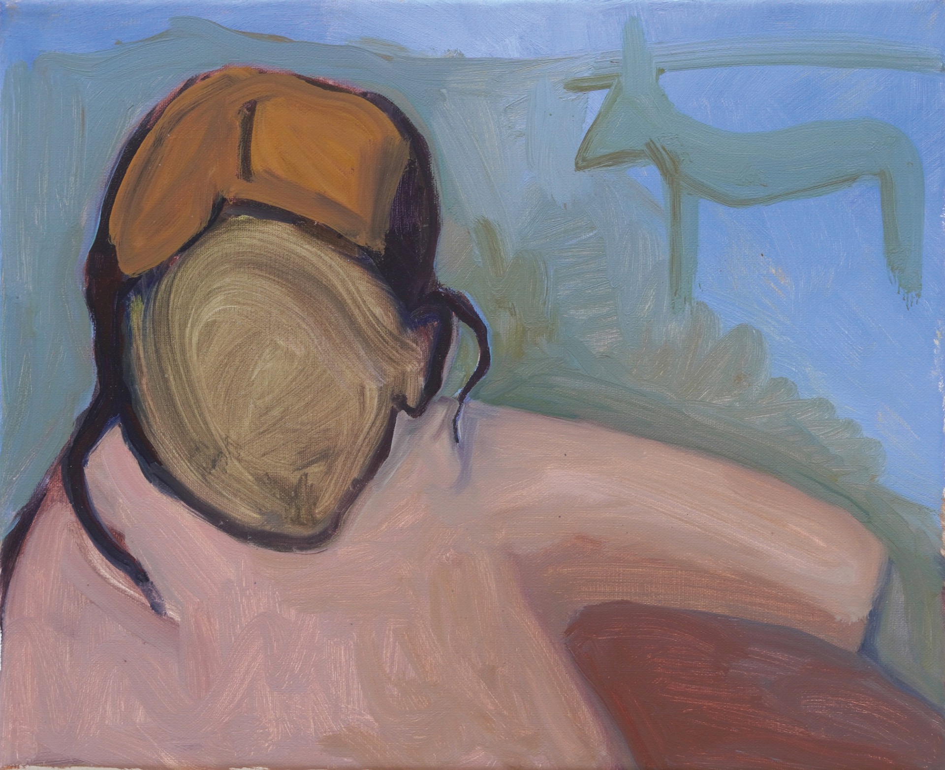 Portrait Dieupentale, 2022, huile sur toile, 33 x 41 cm