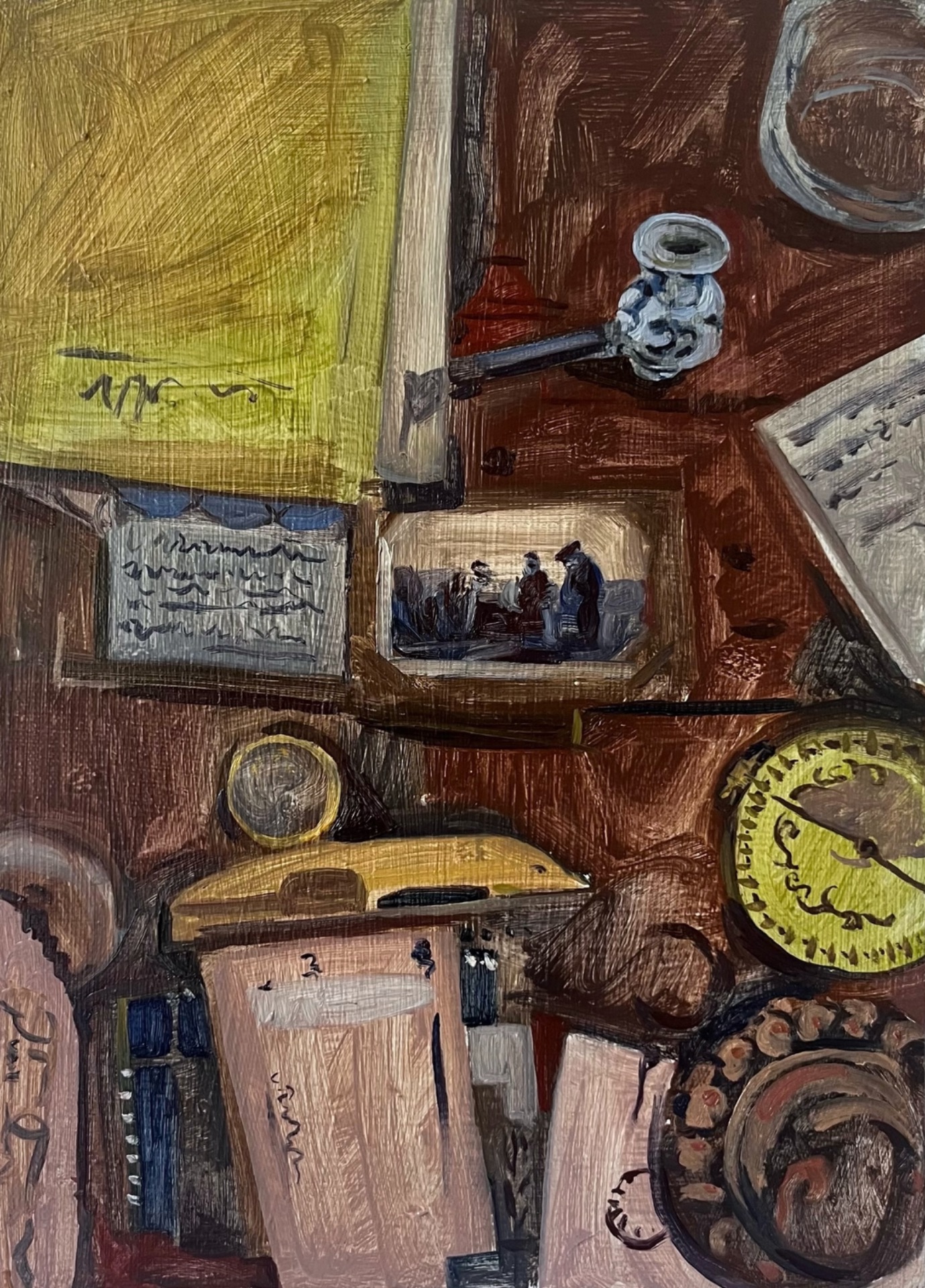 Recherche, 2025, huile sur toile, 25x30 cm