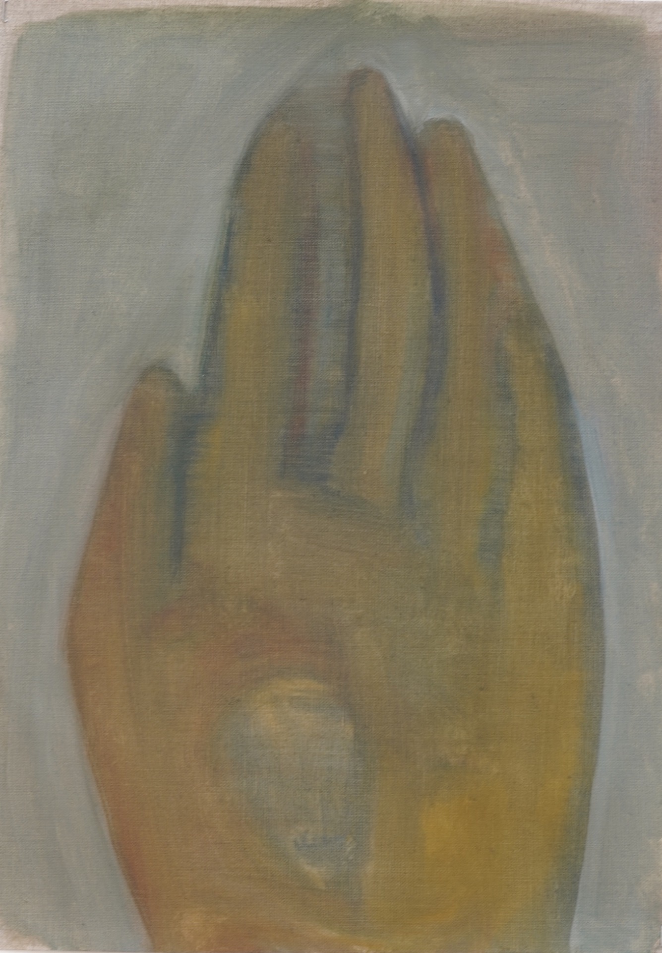 Main gauche, 2022, huile sur toile nue, 50 x 40 cm