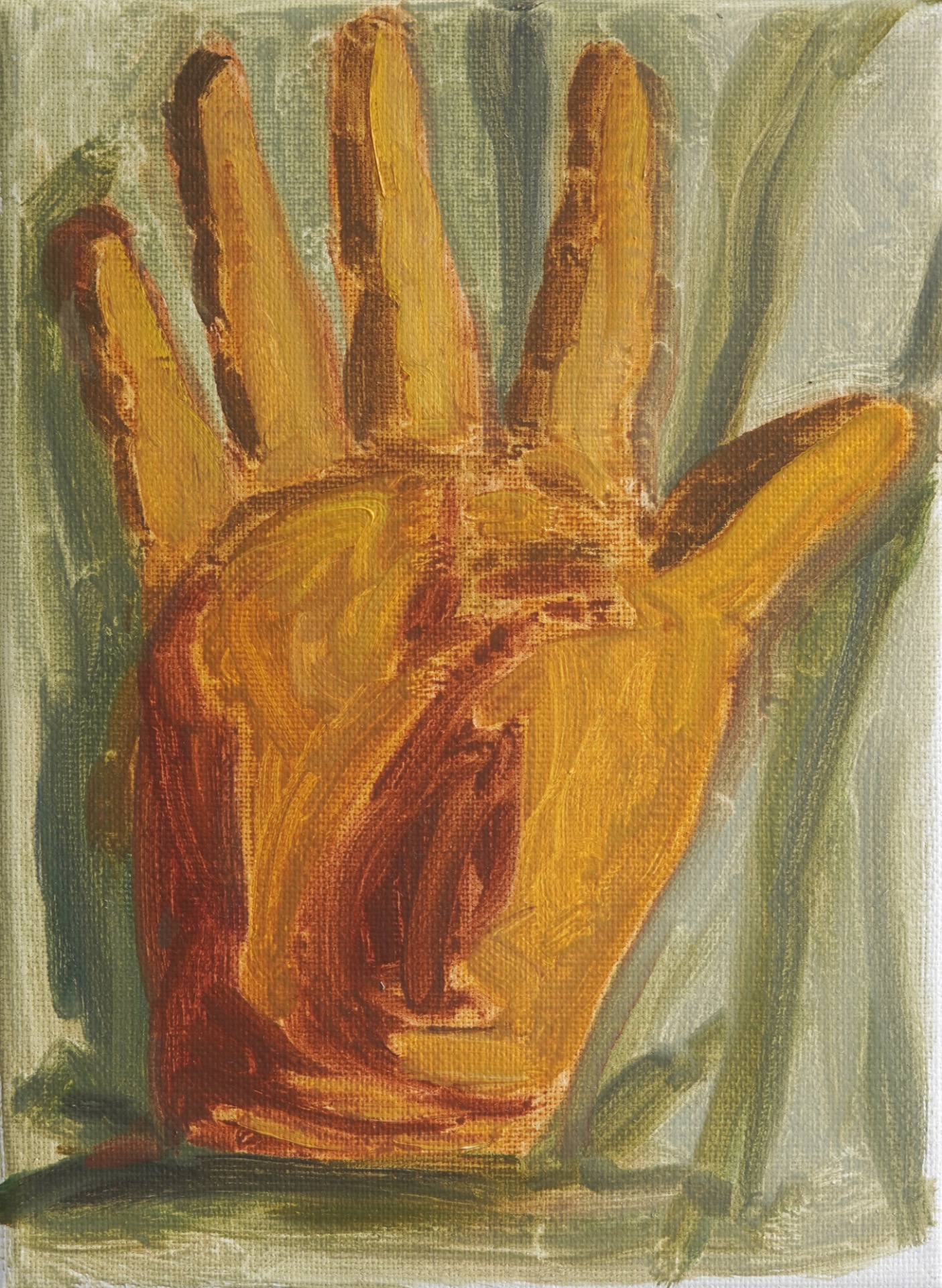 Gant, 2024, huile sur toile, 20 x 30 cm