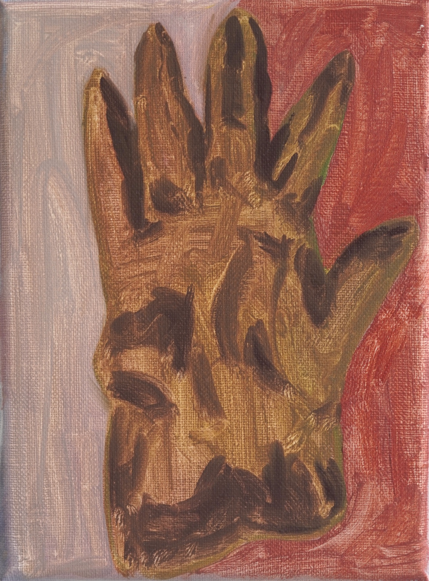 Gant, 2024, huile sur toile, 20 x 30 cm