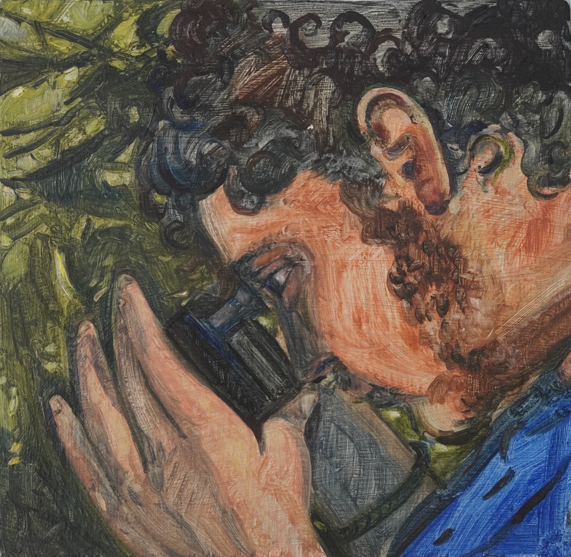 Dans tes yeux, 2025, huile sur bois, 20 x 20 cm