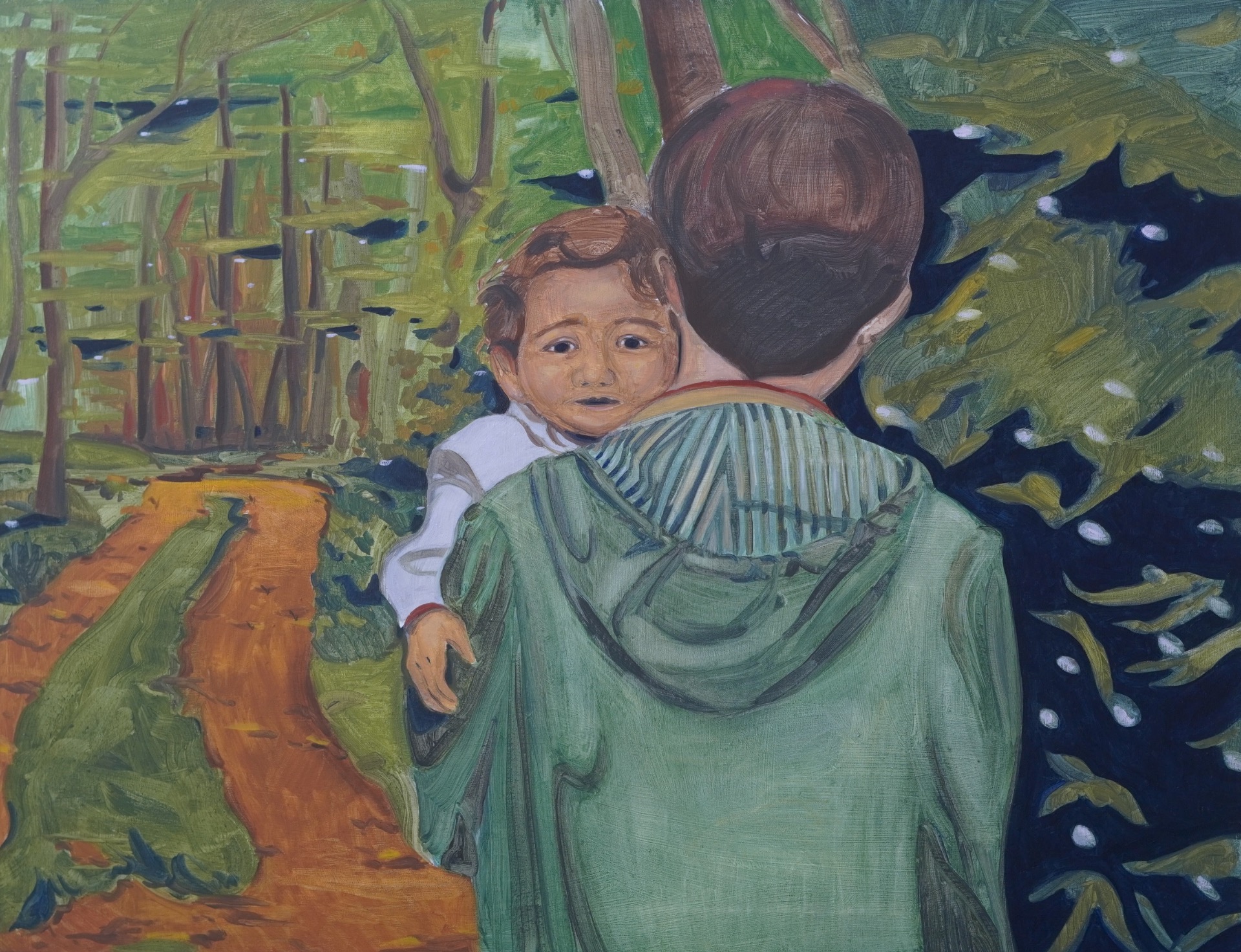 La forêt, 2026, huile sur toile, 100 x 80 cm