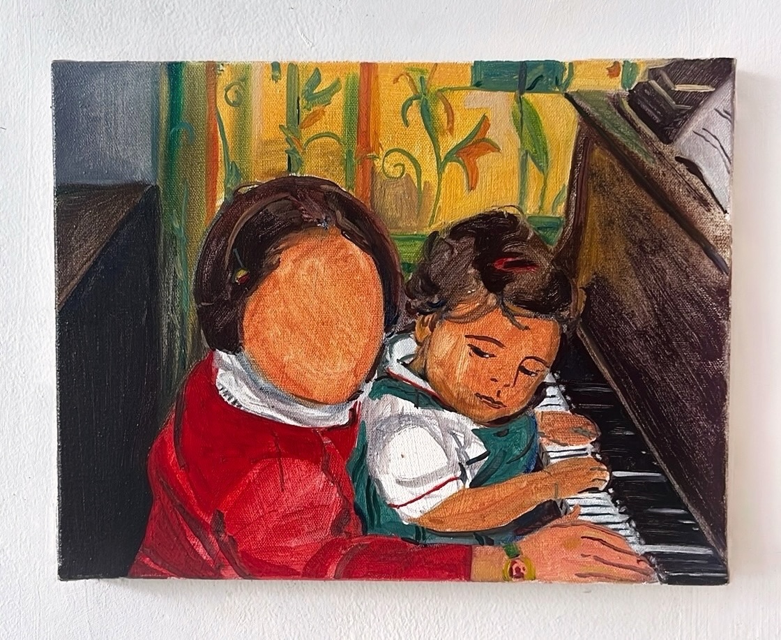 Les pianistes, 2026, huile sur toile, 25 x 35 cm